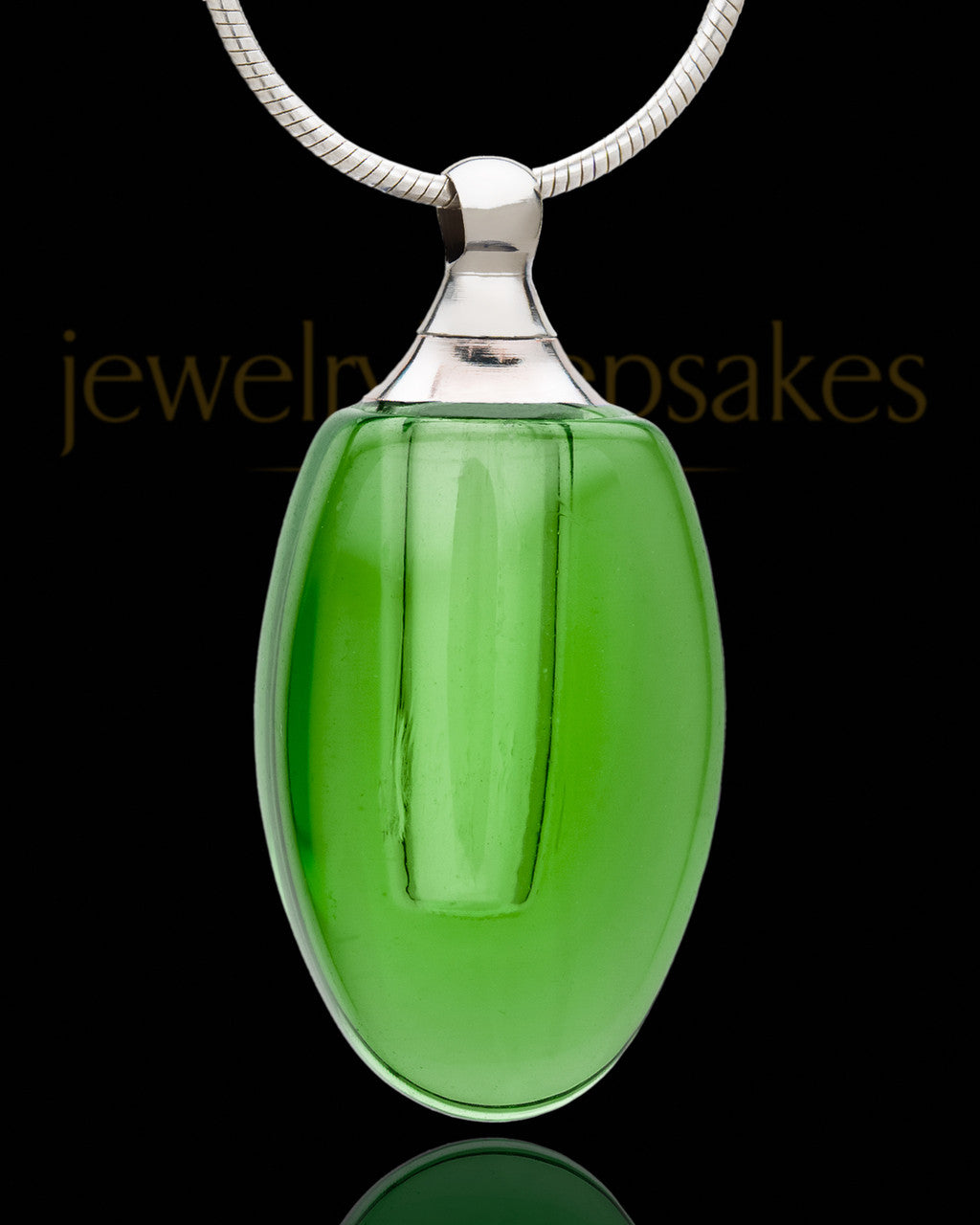 Cremains Jewelry Green Forever Glass Locket