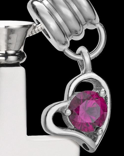 Stainless Cremains Locket July Memorable Cross - Eternity Collection