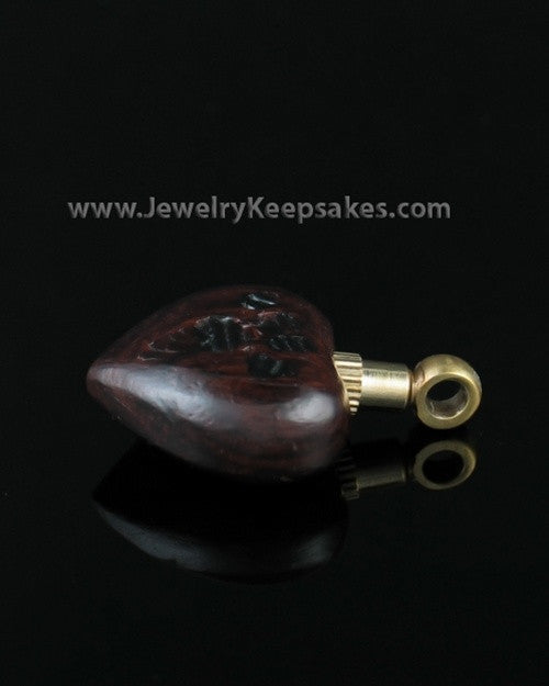 Cremation Ash Jewelry Wood Pawed Heart Keychain - Eternity Collection
