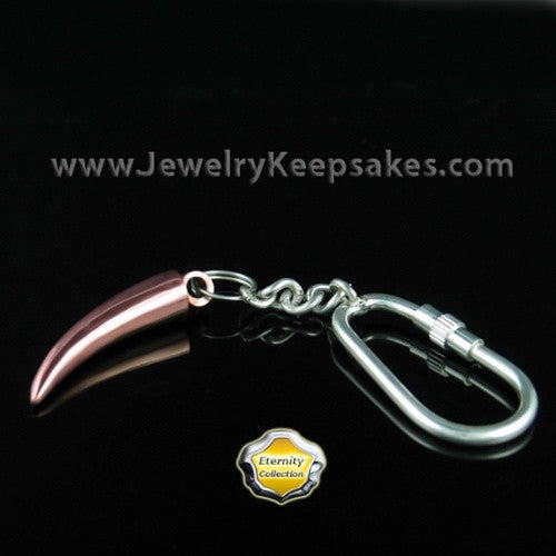 Cremation Charm Copper Saber Tooth Keychain - Eternity Collection