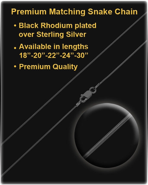 Custom Black Plated Cylinder Urn Necklace for Ashes With Engraving