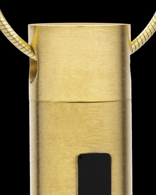 Ash Pendant Gold Plated Spirited Cylinder - Eternity Collection
