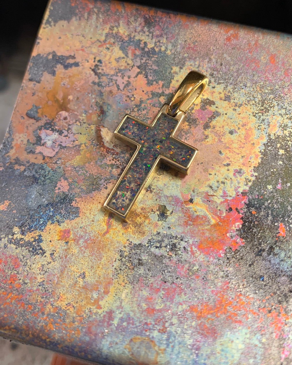 Solaris Cross Gold Plated Ash Jewelry