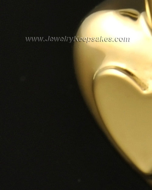 Ash Pendant Double Heart 14k Gold