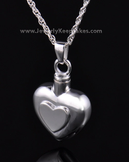 Ash Pendant Double Heart - Sterling Silver