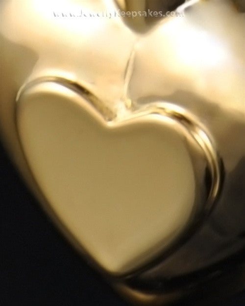 Ash Pendant Double Heart - Gold Plated