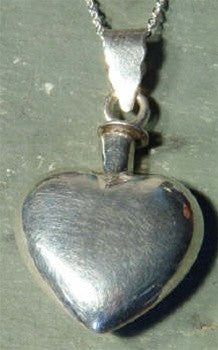 Cremation Jewelry Keepsake Heart - Sterling Silver