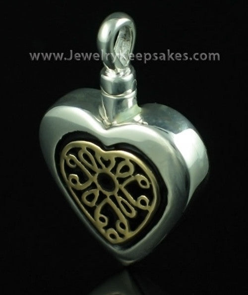 Remembrance Jewelry Heart with 14K Gold Insert