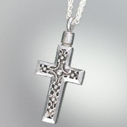 Locket Necklace Sterling Silver Filigree Cross