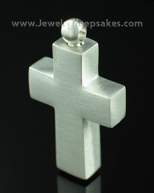 Cremation Locket Pewter Cross