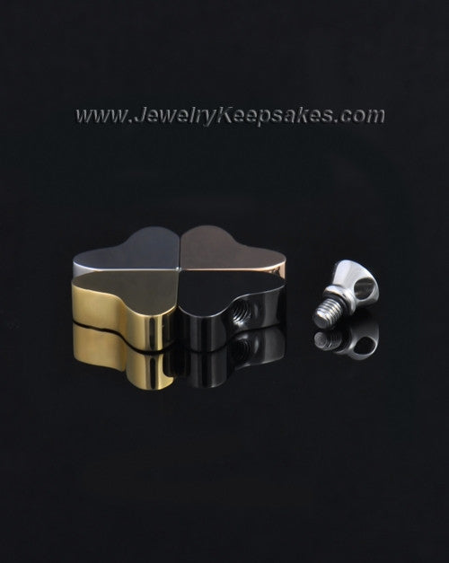 Stainless Steel Yearning Clover Cremation Keepsake