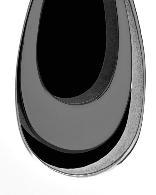 Elegant Ebony Teardrop Keepsake Pendant