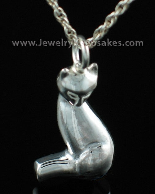 Pet Jewelry Urn Cat - Sterling Silver