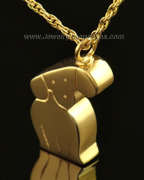 14k Gold Cremation Urn Pet Necklace Best Friend Dog