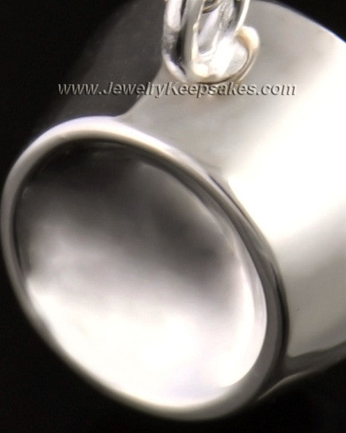 14k White Gold Pet Memorial Locket Dish