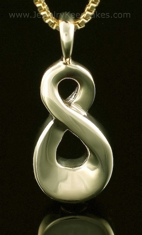 Cremains Locket 14K Gold Infinity