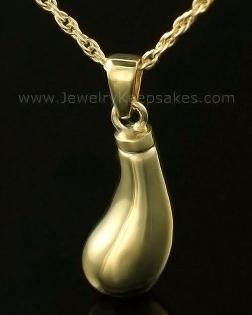 Pendant Keepsake Urn Solid 14K Gold Teardrop