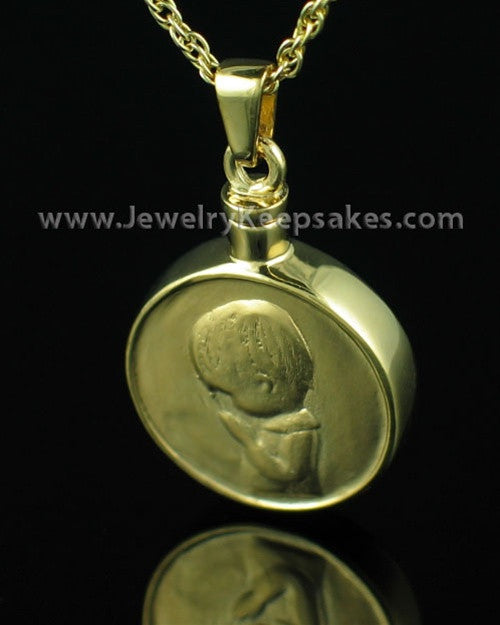Cremains Pendant Gold Plated Boy