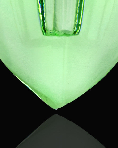 Cremation Jewelry Green Charmed Heart Glass Locket