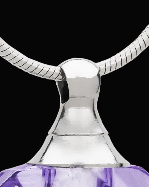 Cremains Pendant Lavender Fascination Glass Locket