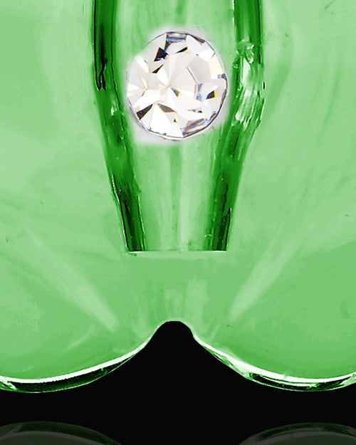 Memorial Keepsake Green Flurry Glass Locket