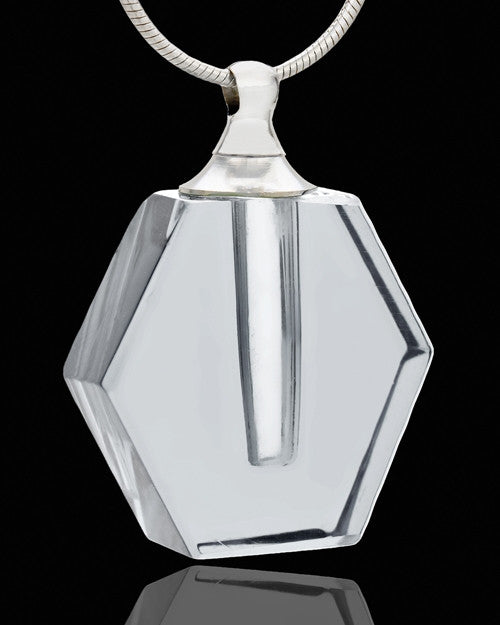 Memorial Jewelry Clear Honesty Glass Locket