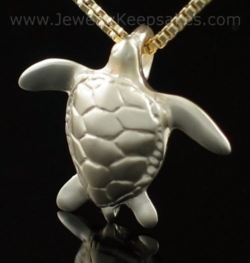 Memorial Keepsake Jewelry 14K Gold Sea Turtle