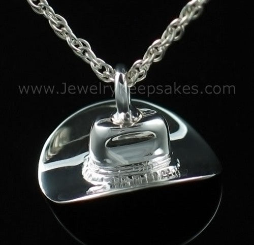 Cremains Locket Sterling Silver Hat