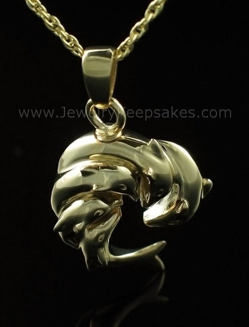 Ash Pendant Gold Plated Dolphin