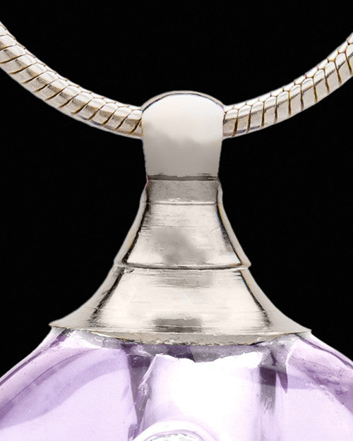 Cremation Jewelry Lavender Security Glass Locket