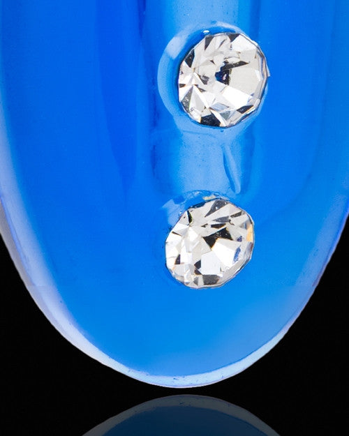 Royal Blue Mystic Glass Teardrop Pendant