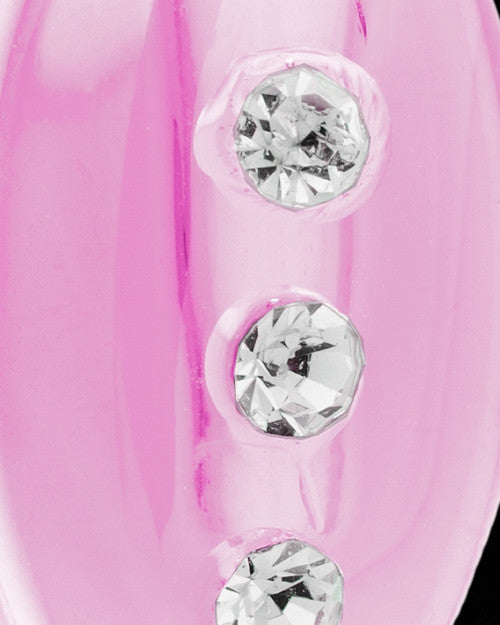 Pink Mystic Glass Teardrop Pendant