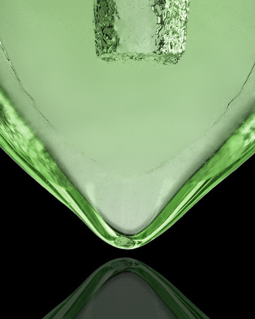 Urn Necklace Green Heart Duo Glass Locket
