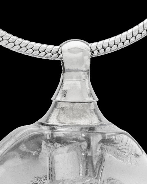 Urn Necklace Clear Fall Glass Locket