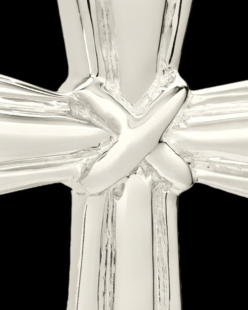 Cremation Ash Jewelry Antique 14K White Gold Wrapped Cross