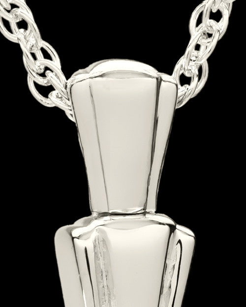 Cremation Ash Jewelry Antique 14K White Gold Wrapped Cross
