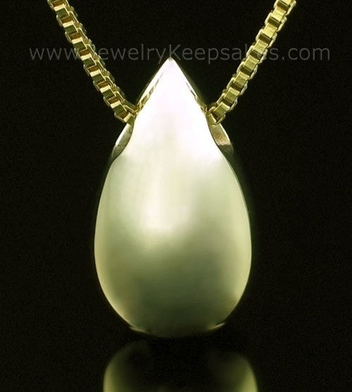 Cremation Locket 14K Teardrop