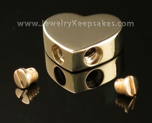 2 People Sliding 14K Gold Heart