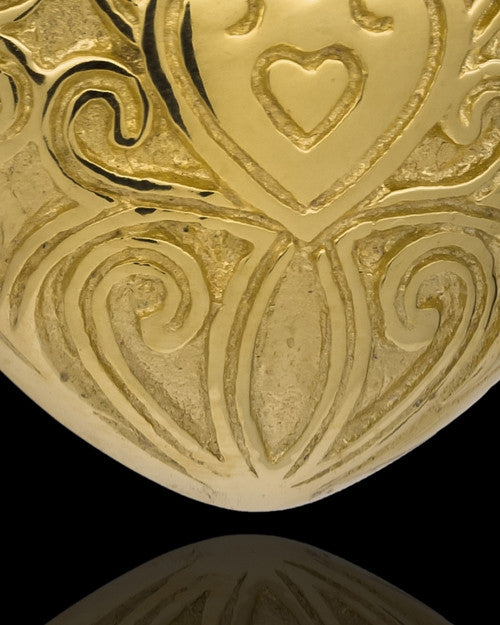 Memorial Pendant 14K Gold Plated Love Filigree Heart