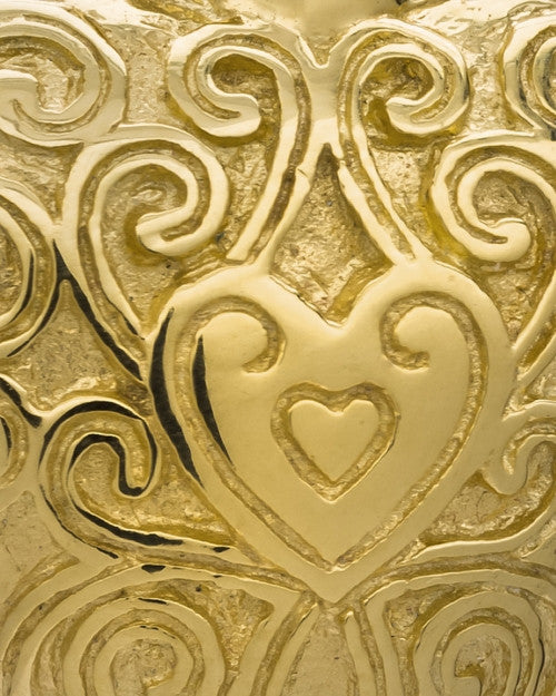 Memorial Pendant 14K Gold Plated Love Filigree Heart