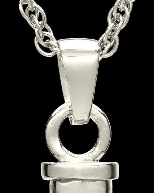 Memorial Pendant 14K White Gold Love Filigree Heart