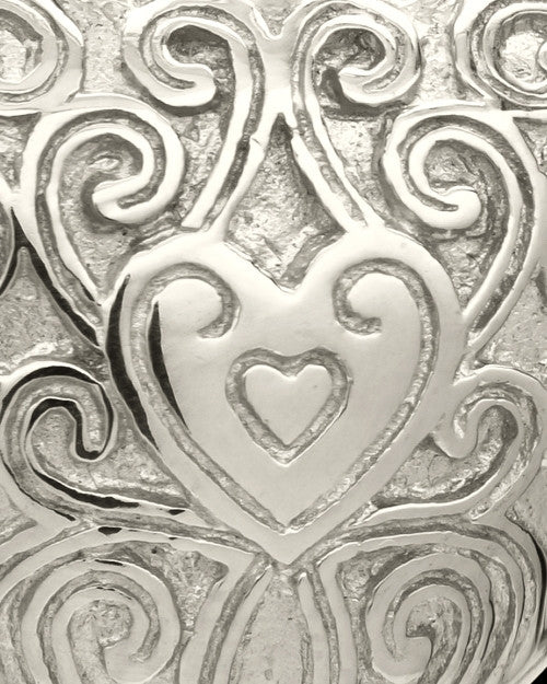 Memorial Pendant 14K White Gold Love Filigree Heart
