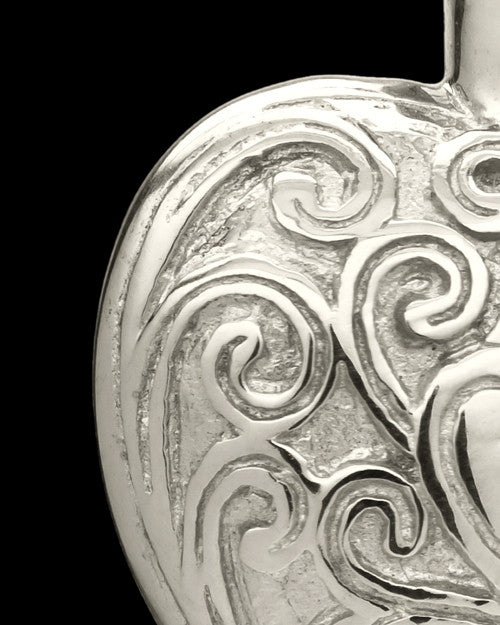 Memorial Pendant 14K White Gold Love Filigree Heart