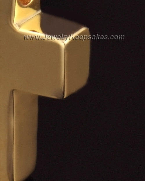 Remembrance Pendant 14K Gold Slider Cross