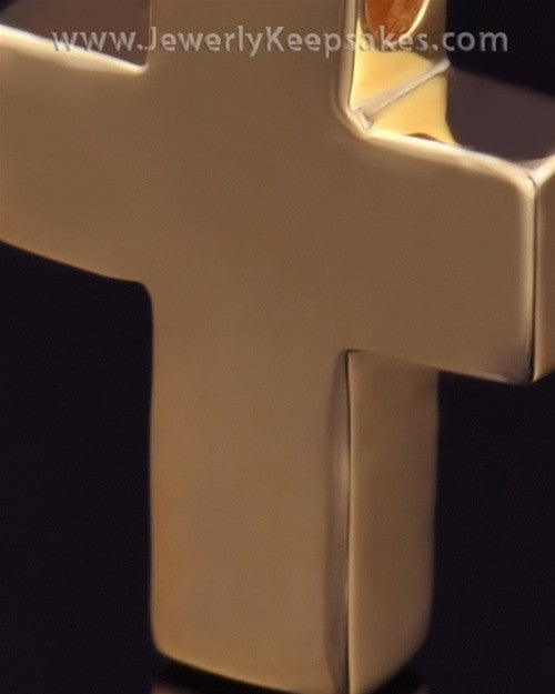 Remembrance Pendant 14K Gold Plated Slider Cross