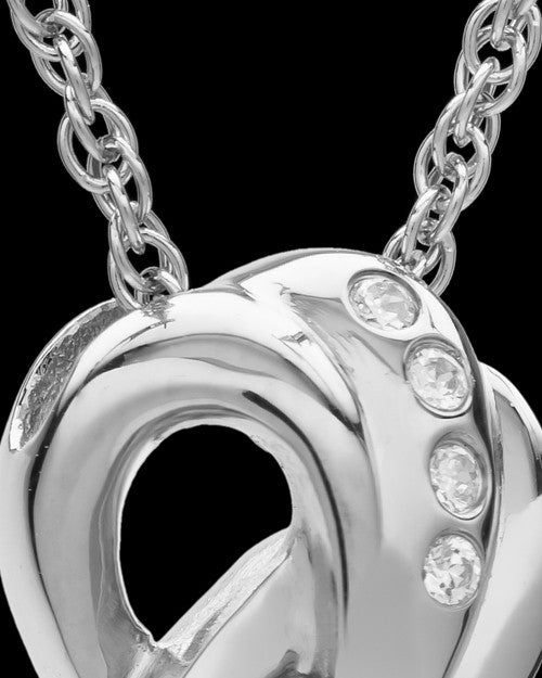 Cremation Necklace Sterling Silver and Onyx Infinity