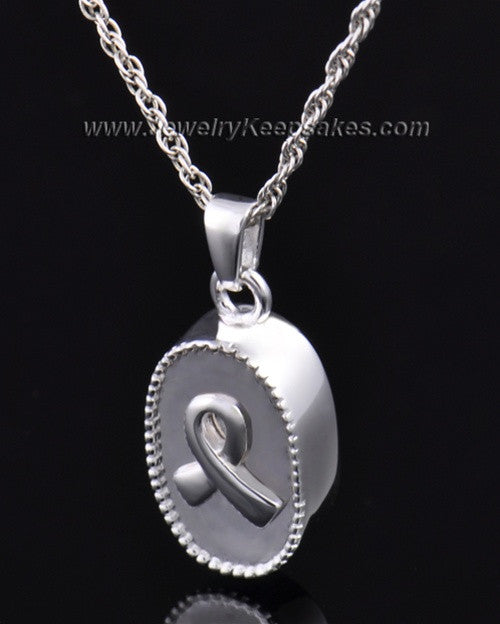 Ashes Pendant Breast Cancer Keepsake Sterling Silver