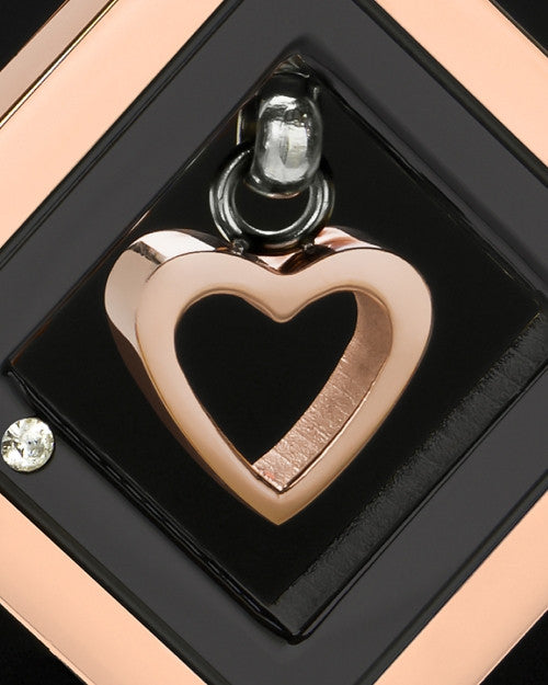 Rose Gold and Black Stainless Splendid Memories Cremation Keepsake