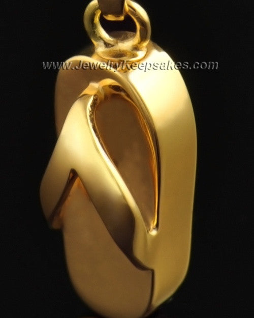 Gold Plated Summer Days Sandal Cremation Necklace