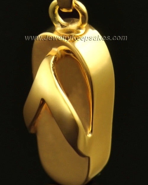 14k Gold Summer Days Sandal Cremation Necklace